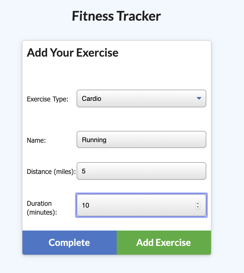 Workout Tracker